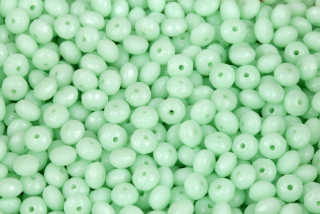 Broušené korálky slavík 3x5 mm, 50 ks/16 cm - sytá aqua, modrozelený tyrkys (mintová)