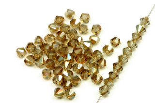 MC perle Rondelle (sluníčka) 4 mm, 36 ks - pokov Celsian na kouřově šedé, black diamond