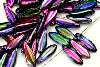 Mačkané jazýčky 5x16 mm, 25 ks - modro-růžový Magic