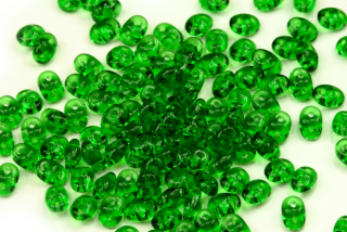 Matubo Superduo™ 2,5x5 mm, bal. 10 g - transparentní chrysolitově zelená