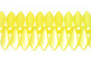 Mačkané jazýčky 5x16 mm, 25 ks - žluté  voskované