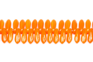 Mačkané jazýčky 3x11 mm, 35 ks - syté oranžové