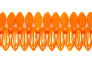 Mačkané jazýčky 5x16 mm, 25 ks - sytá oranžová