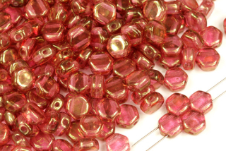 Dvoudírový hexagon (honeycomb) 6 mm, 30 ks - červený listr na krystalu