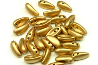 PRECIOSA Chilli™ 4x11 mm, 30 ks - matná zlatá pálená, Gold Bronze