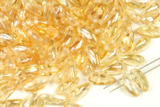 PRECIOSA Chilli™ 4x11 mm, 30 ks - pokov Blond flare na krystalu