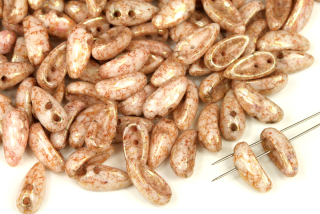 PRECIOSA Chilli™ 4x11 mm, 30 ks - mramor. růžová, červená terakota na alabastru