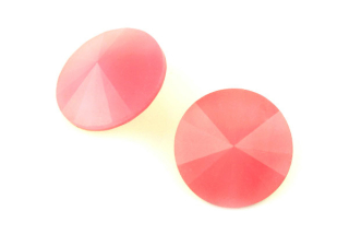 MATUBO™ Rivoli 18 mm - Růžový Opál, zlaté simili (Pink Opal, gold foiled)