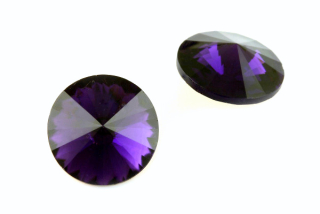 MATUBO™ Rivoli 18 mm - Transp. Tanzanit, zlaté simili (Tanzanite, gold foiled)