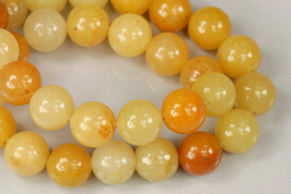 Minerální korálky - kulička 8 mm, 1 ks - žlutý avanturín
