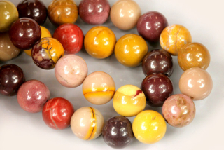 Minerální korálky - kulička 8 mm, 1 ks - jaspis mookait