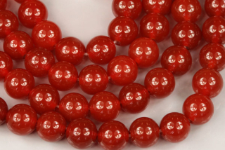 Minerální korálky - kulička 8 mm, 1 ks - achát červený