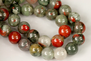 Minerální korálky - kulička 8 mm, 1 ks - heliotrop