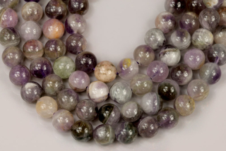 Minerální korálky - kulička 8 mm, 1 ks - ametyst (světlejší až středně tmavý)