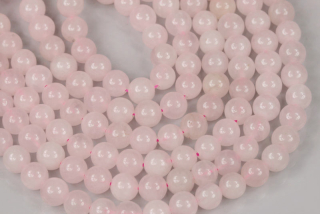 Minerální korálky - kulička 6 mm, 1 ks - růženín