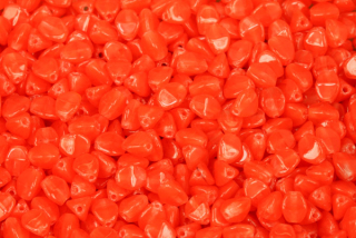 Mačkaná pohanka klasik 5x4 mm, 30 ks - žíhaná červenooranžová