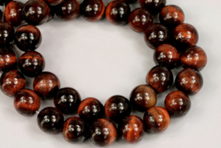 Minerální korálky - kulička 8 mm, 1 ks - býčí oko