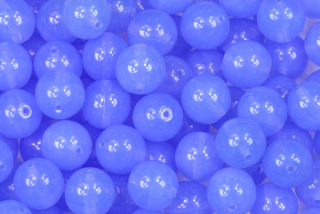 Mačkané korálky kuličky 8 mm, 20 ks/16 cm - safírově modrý opál