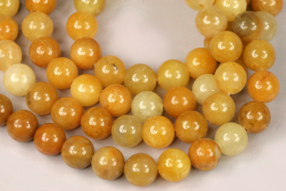 Minerální korálky - kulička 8 mm, 1 ks - topaz