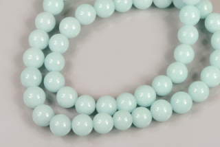 Minerální korálky - kulička 8 mm, 1 ks - svítící ve tmě, blankytně modré