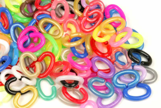 Céčka 15x10 mm, 100 ks - barevný mix (výroba ČR)