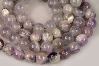 Minerální korálky - kulička 8 mm, 1 ks - ametyst (světlejší)
