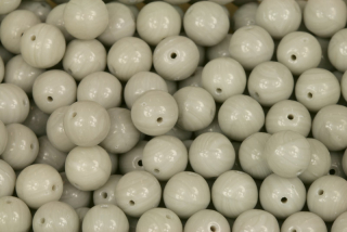 Mačkané korálky kuličky 8 mm, 20 ks/16 cm - sytá šedá