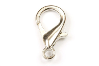 Karabinka 21 mm, galva stříbro, 1 ks