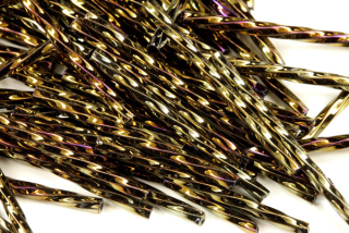 PRECIOSA Bugles-RH, stáčené čípky 15,6" (35 mm), 50 ks - hnědý iris