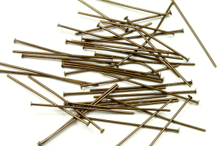 Ketlovací nýt 32 mm, galva stará mosaz, 50 ks (ČR)