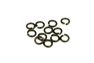 Spojovací kroužek 6 mm/1 mm, galva černý zinek, 10 ks (ČR)