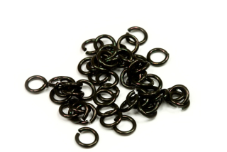 Spojovací kroužek 6 mm/1 mm, galva černý zinek, 50 ks (ČR)