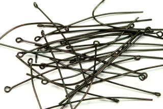 Ketlovací (očkové) jehly 50 mm, galva černý zinek, 100 ks (ČR)