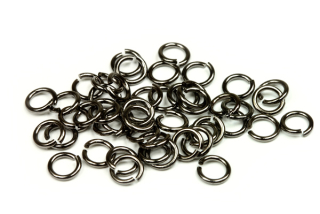 Spojovací kroužek 6 mm/1 mm, galva antracit, 50 ks (ČR)