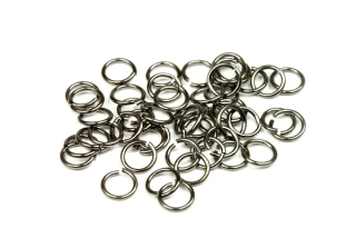 Spojovací kroužek 6 mm/0,8 mm, galva antracit, 50 ks (ČR)