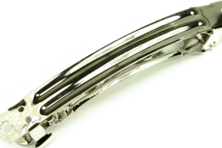 Vlasová spona typu francouzská, polotovar, délka 8 cm, 1 ks - platina