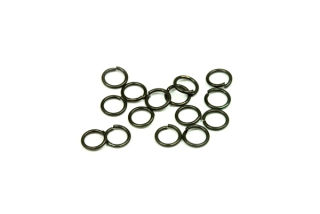 Spojovací kroužek 5 mm/0,7 mm, galva černý zinek, 10 ks (ČR)
