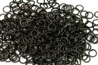 Spojovací kroužek 5 mm/0,7 mm, galva černý zinek, 500 ks