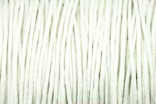 Bavlněná šňůrka voskovaná, průměr 1 mm, metráž 1 m - bílá