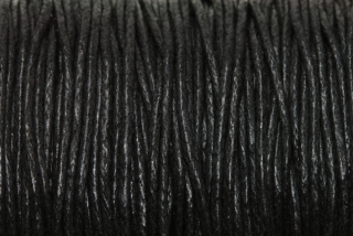 Bavlněná šňůrka voskovaná, průměr 1 mm, metráž 1 m - černá