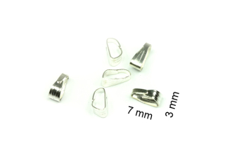 Šlupna jednoduchá otvíravá 7x3 mm, galva stříbro, 1 ks