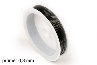 Elastomer kulatý, průměr 0,8 mm, cívka 10 m - černý