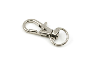 Klíčová karabina na přívěsek malá 30x13 mm, 1 ks - platina