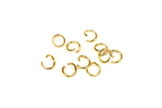 Spojovací kroužek 4 mm/0,8 mm, nerezová ocel AISI 304, barva zlatá, 10 ks