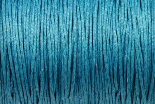 Bavlněná šňůrka voskovaná, průměr 1 mm, metráž 1 m - tyrkysově modrá