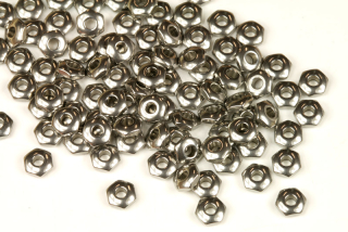 Korálky z nerezové oceli AISI 304, mezidíl hranatý disk 5,5x2 mm, 10 ks