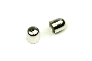Kaplík koncový rovný 8x7 mm, galva platina, 2 ks