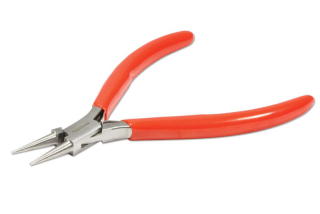 Bižuterní kleště ketlovací s kulatými čelistmi do špičky, The Beadsmith - červené