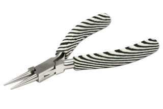 Bižuterní kleště ketlovací s kulatými čelistmi do špičky, The Beadsmith - kolekce Zebra