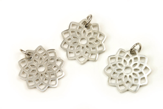 Přívěsek z nerezové oceli, květ života 17 mm, 1 ks